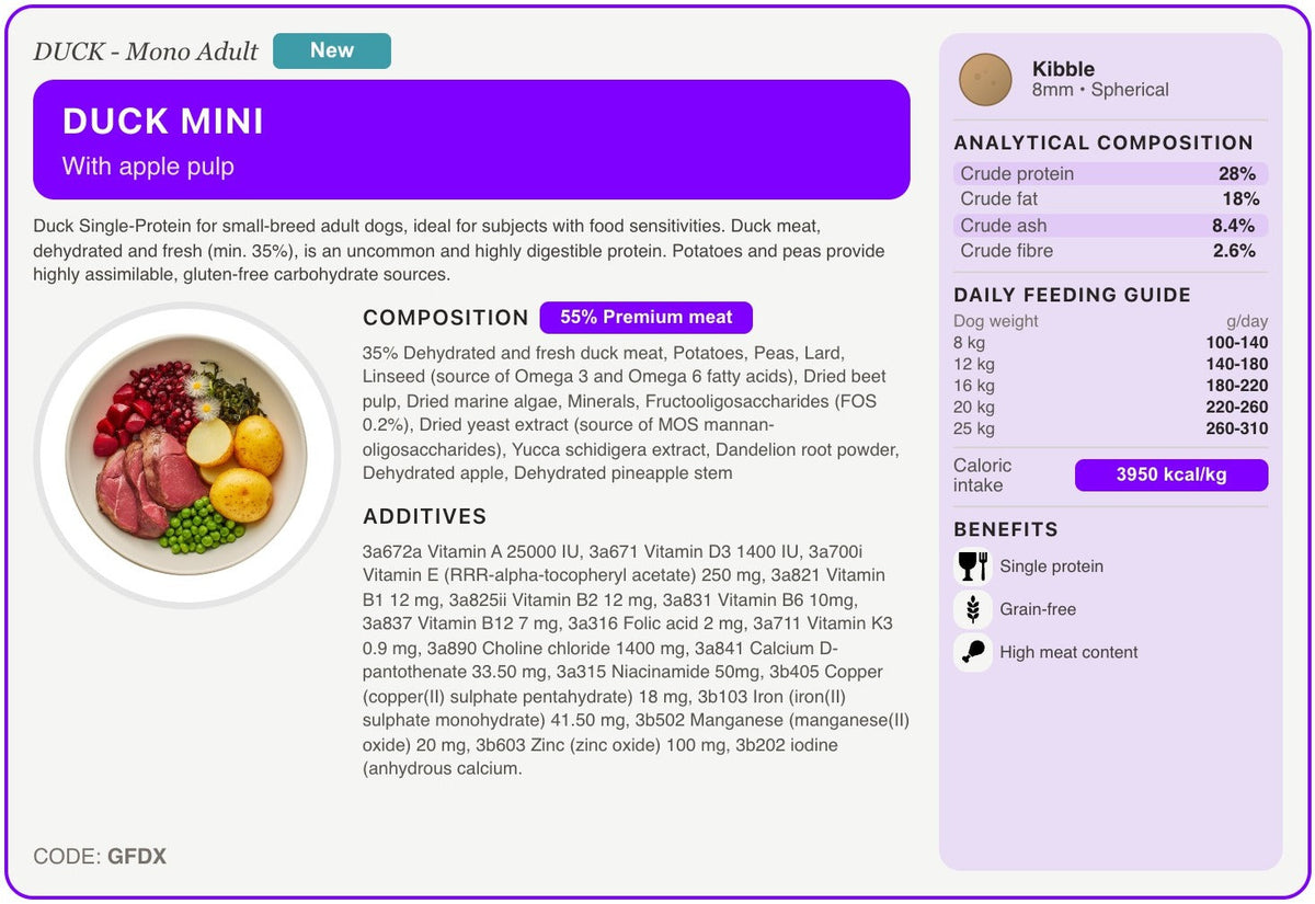GFDX recipe card