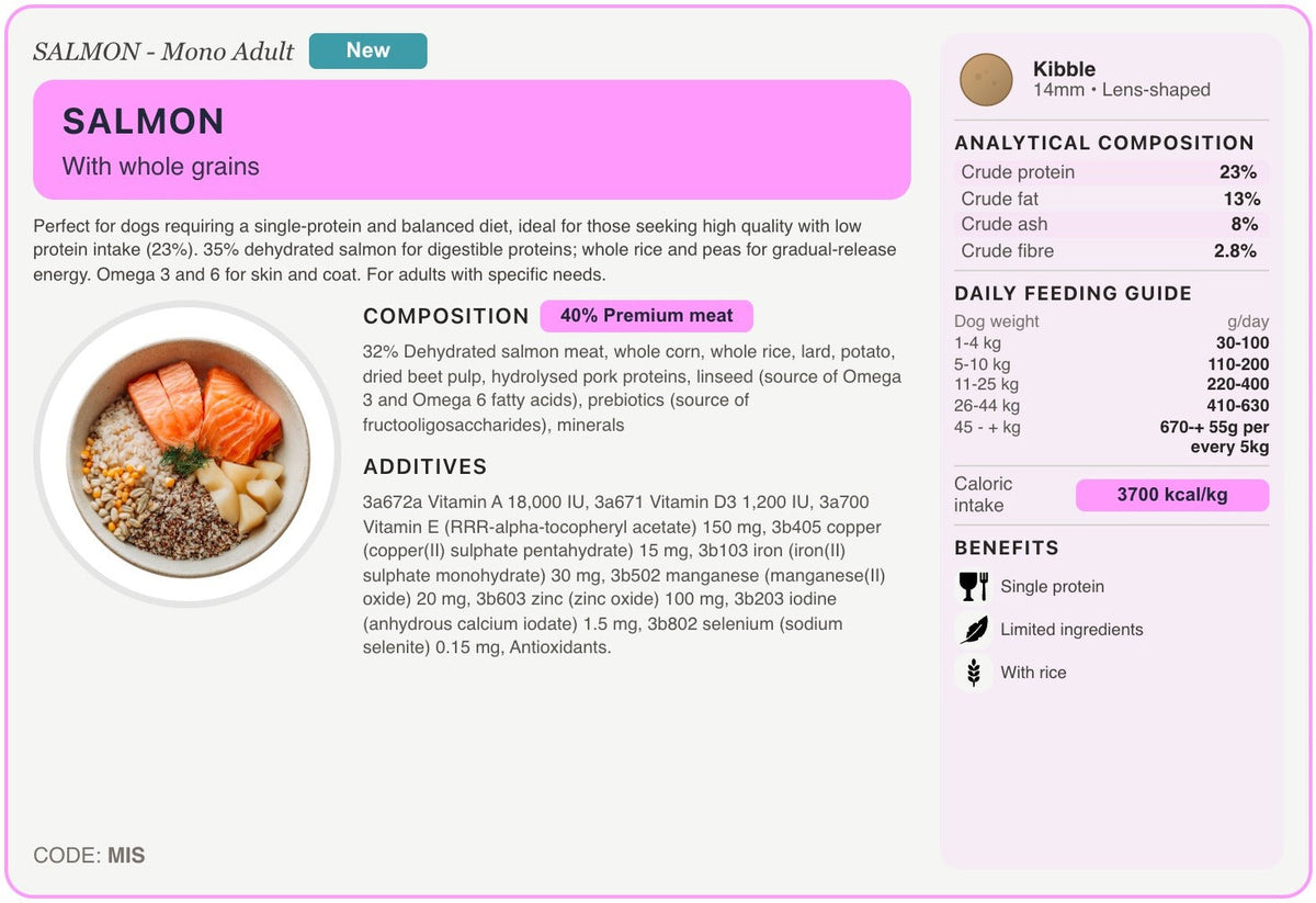 MIS recipe card